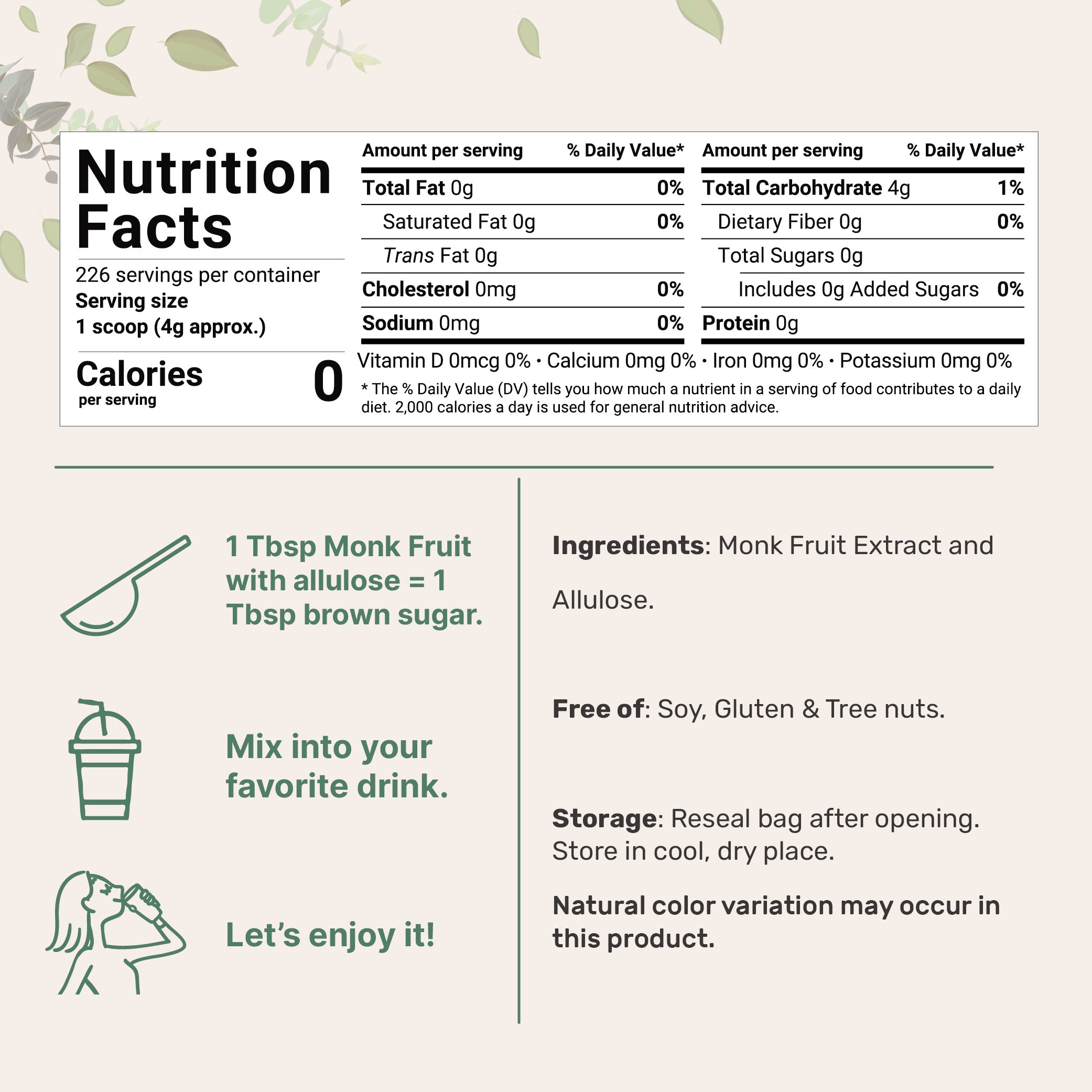 Micro Ingredients Golden Monk Fruit with Allulose Sweetener