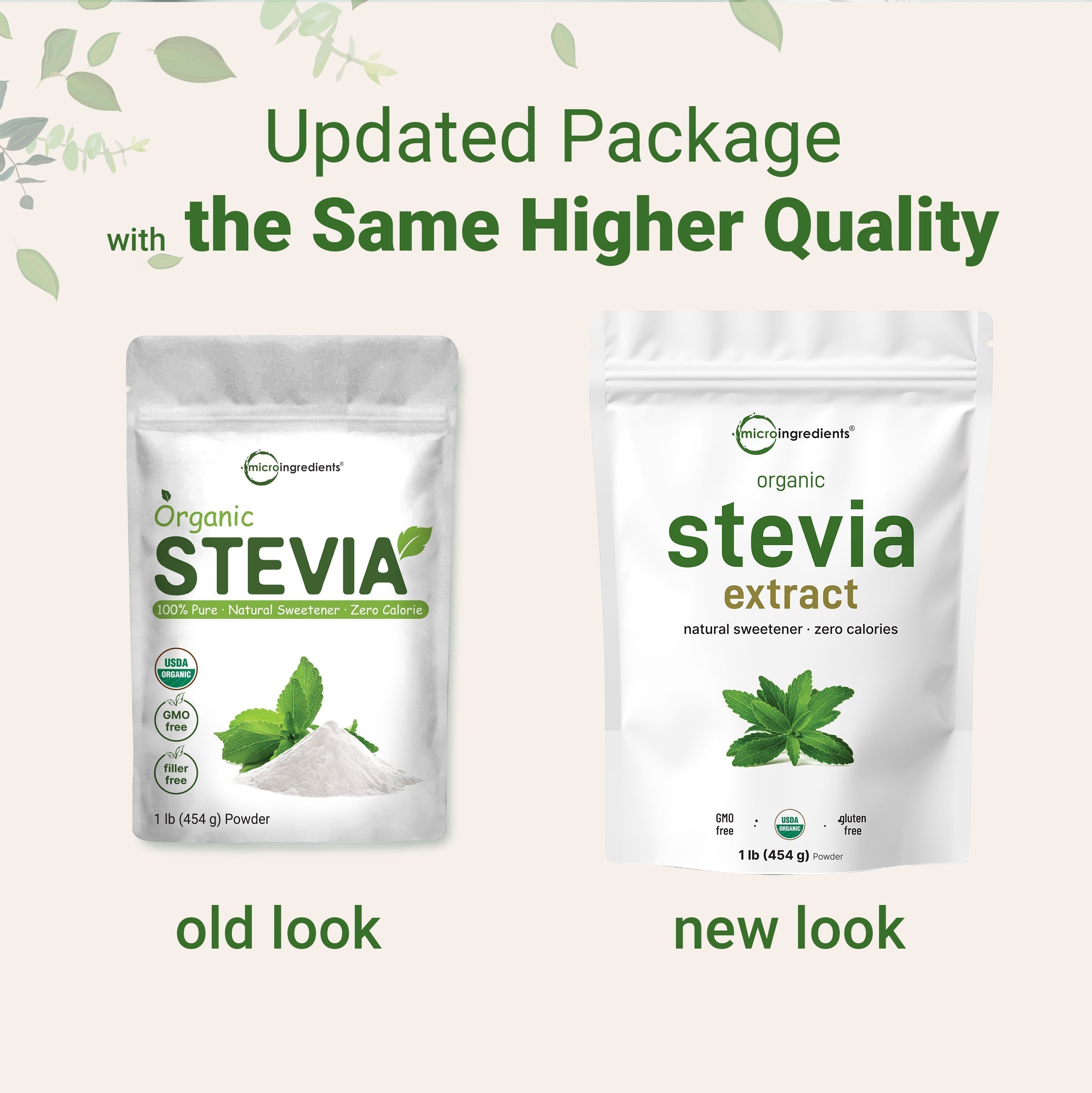 Micro Ingredients Pure Organic Stevia Powder, 1 Pound