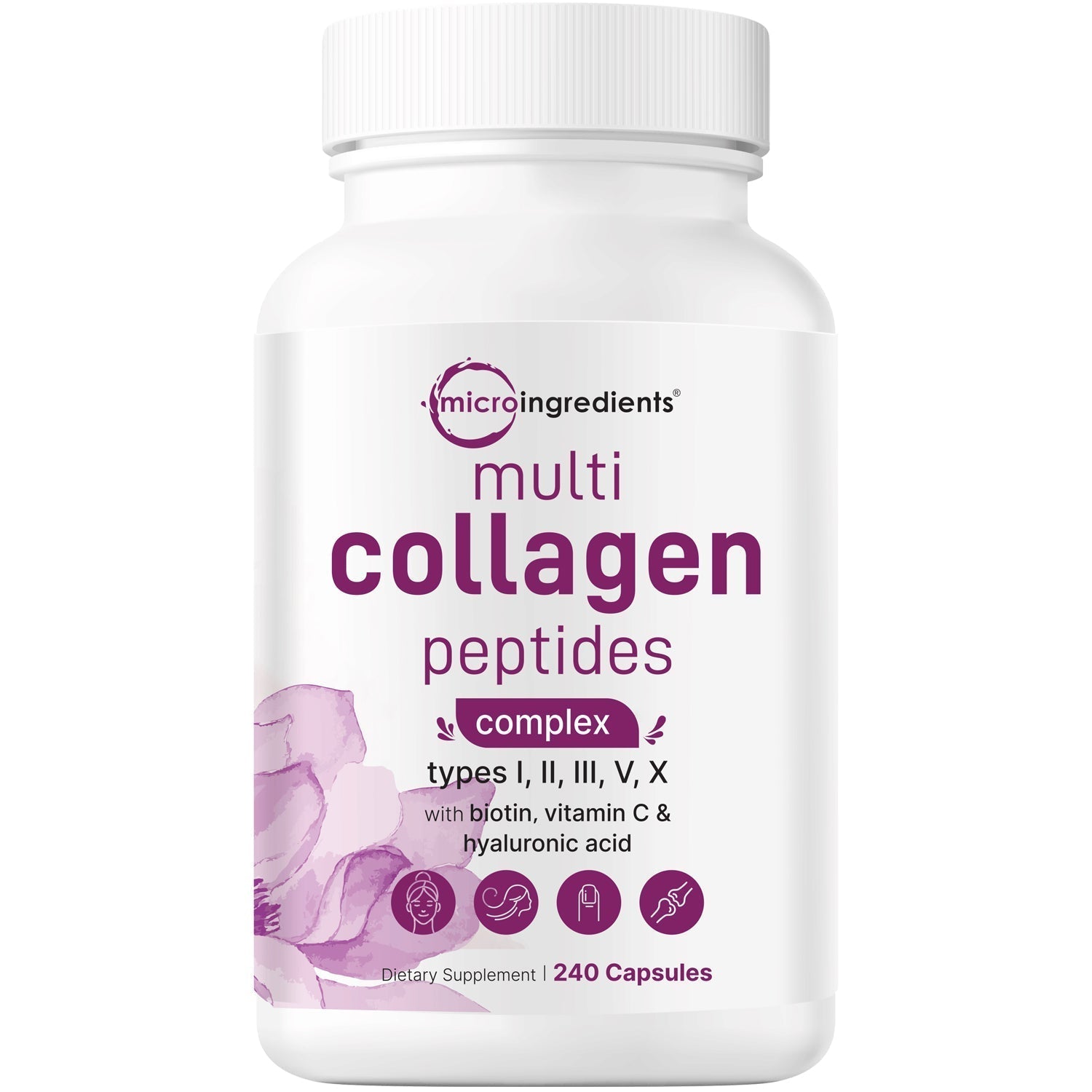 Micro Ingredients Multi Collagen Complex, 240 Capsules
