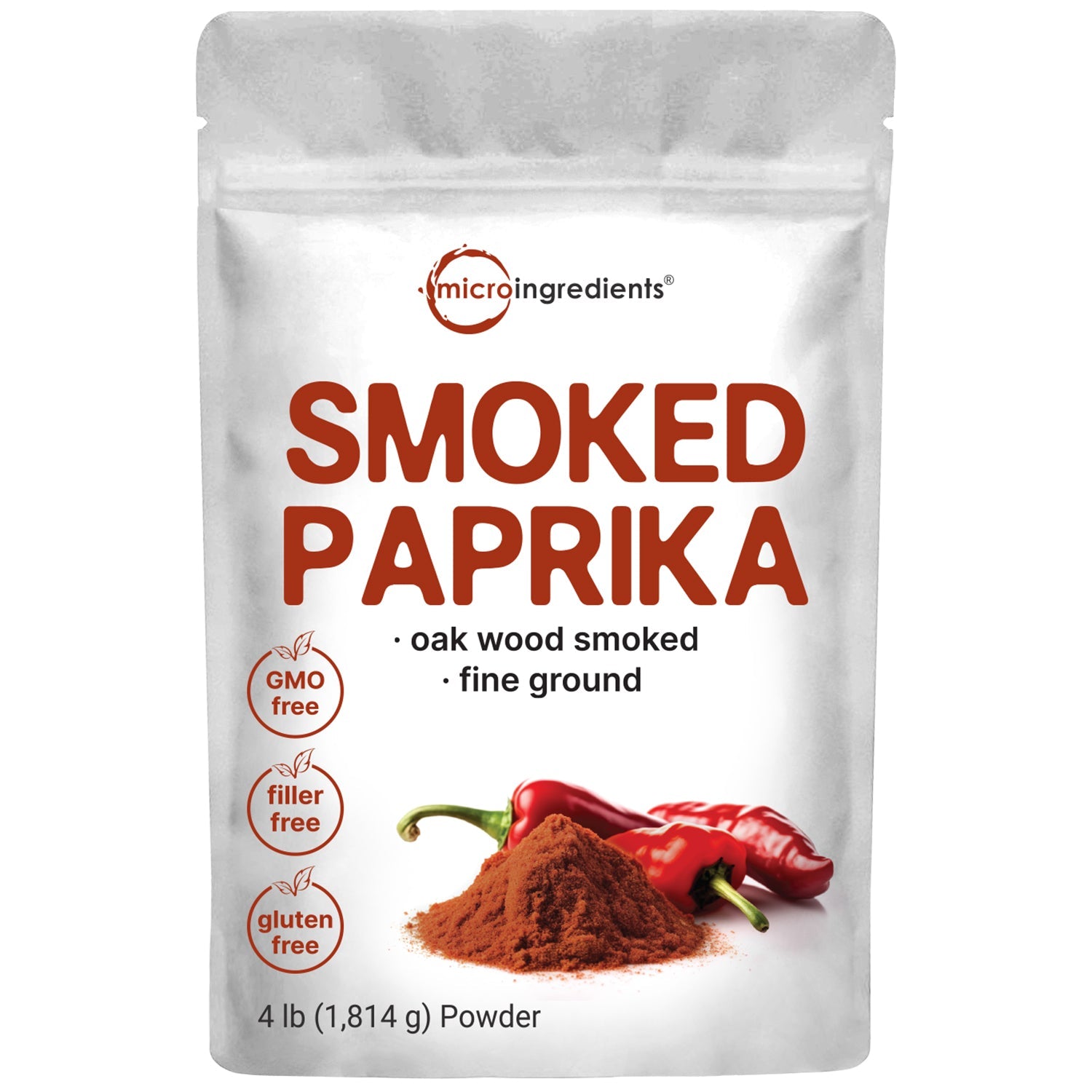 Micro Ingredients Smoked Paprika Powder - Authentic Spanish Flavor, 64 Ounce