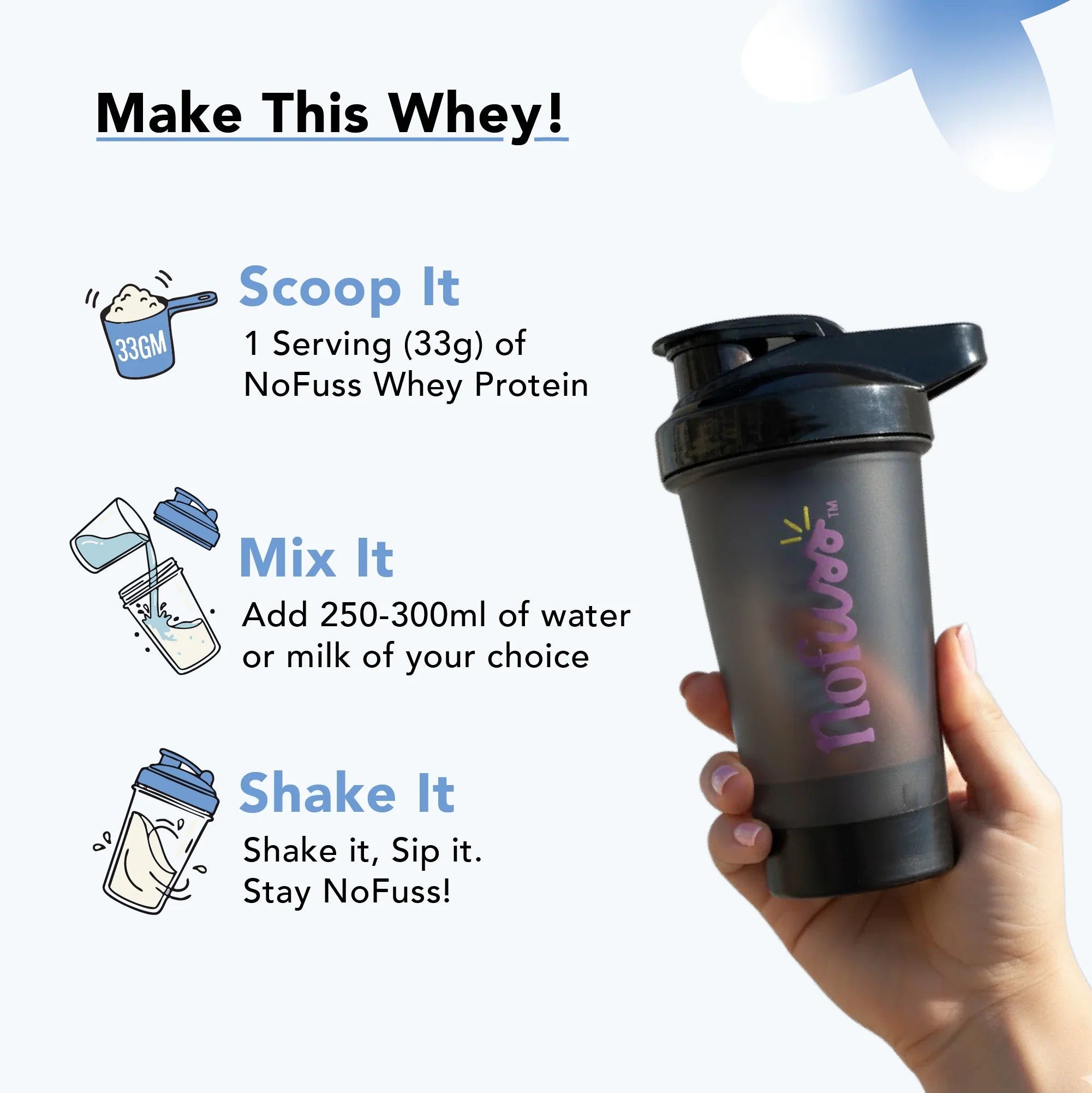 NoFuss Whey Protein - Vanilla Birthday Cake