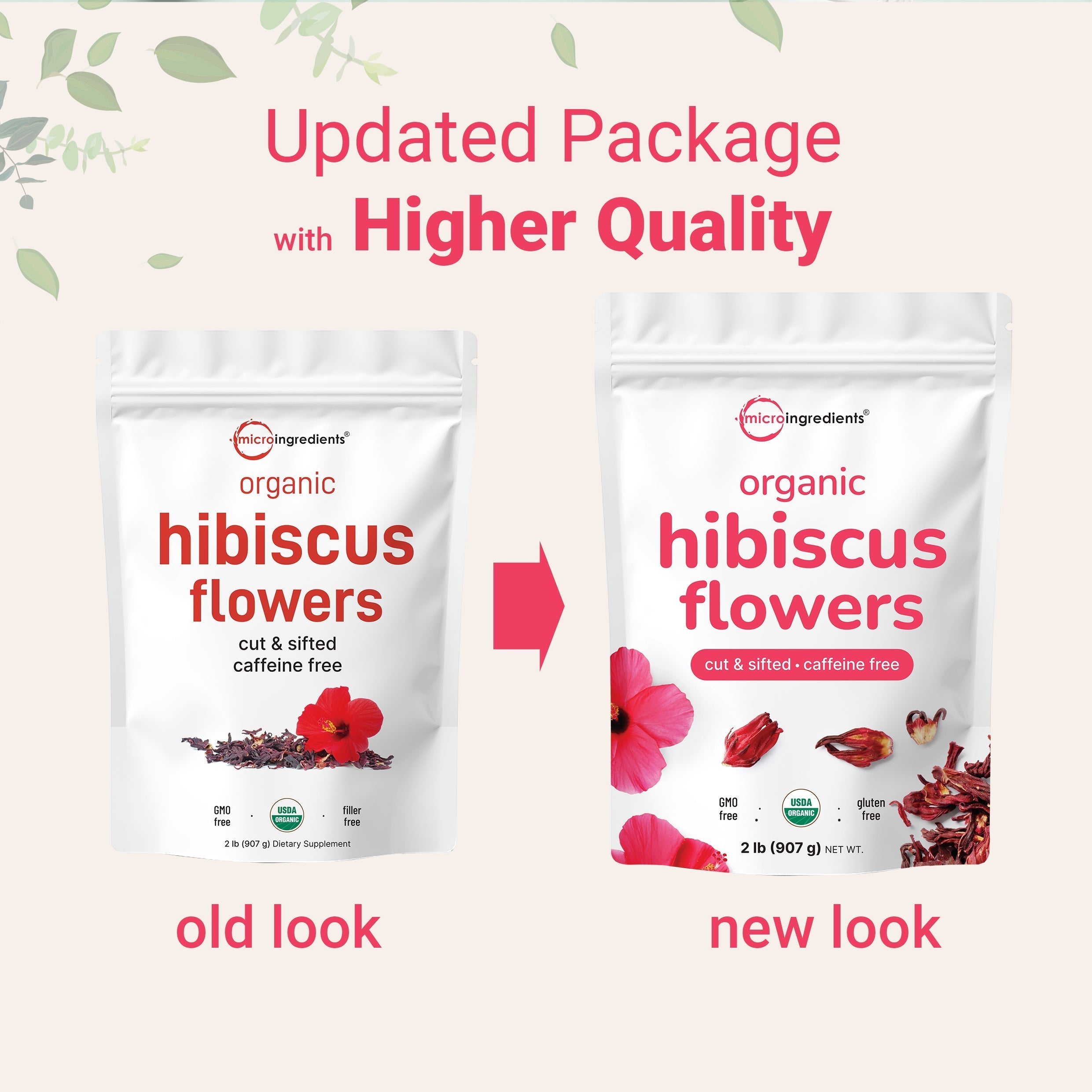 Micro Ingredients Organic Hibiscus Flowers, 2lb